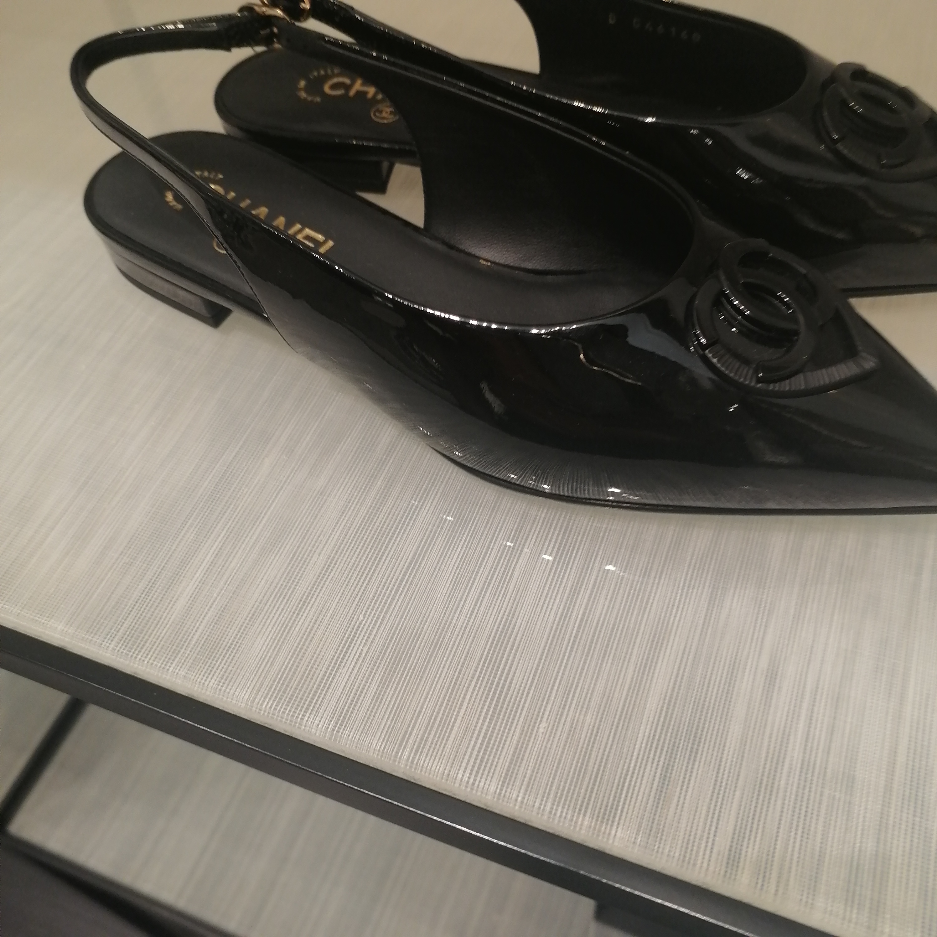 CHANEL  シャネル スリングバッグシューズ ブラック