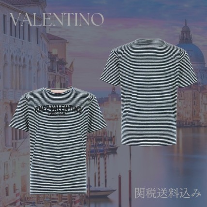 【VALENTINO】Embroidered Stretch Linen Blend T-Shirt
