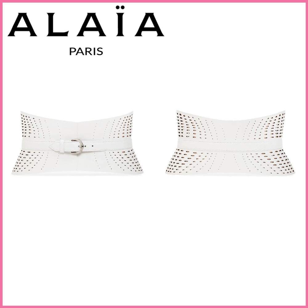 SALE【Alaia】レーザーカット ビスチェ バックル ベルト