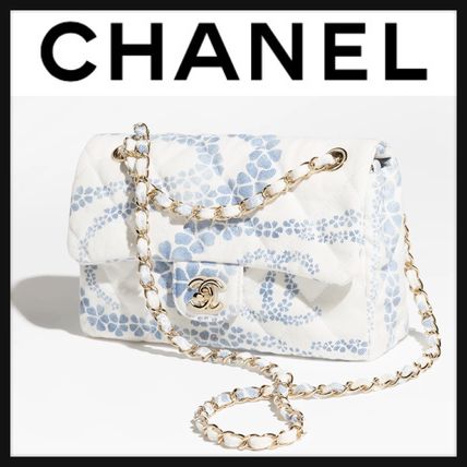 Oliver Gal CHANEL バッグ/花 Chanel Metallic Silver/Pink Gradient Quilted Lambskin