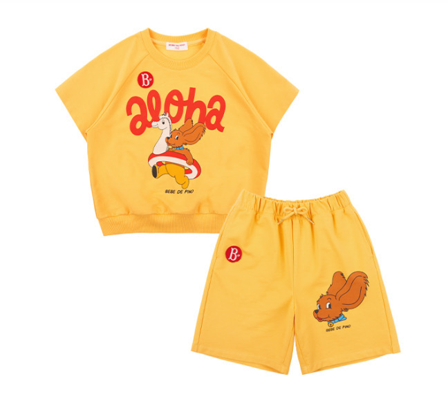 キッズワンピース・オールインワン [BEBE DE PINO] Aloha puppy loungewear set