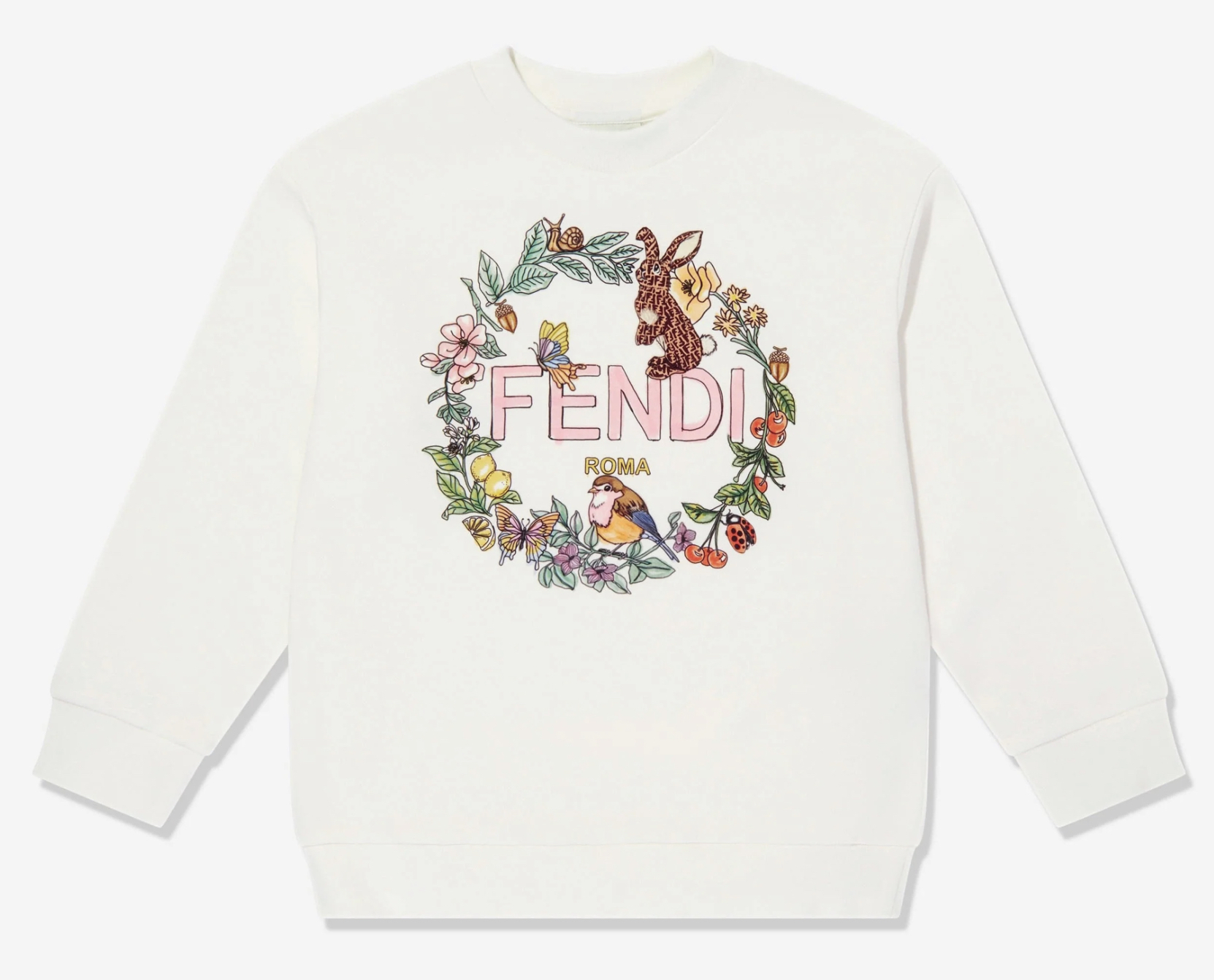 2025SS FENDI KIDS アニマルフローラルスウェット WH(C-10y)