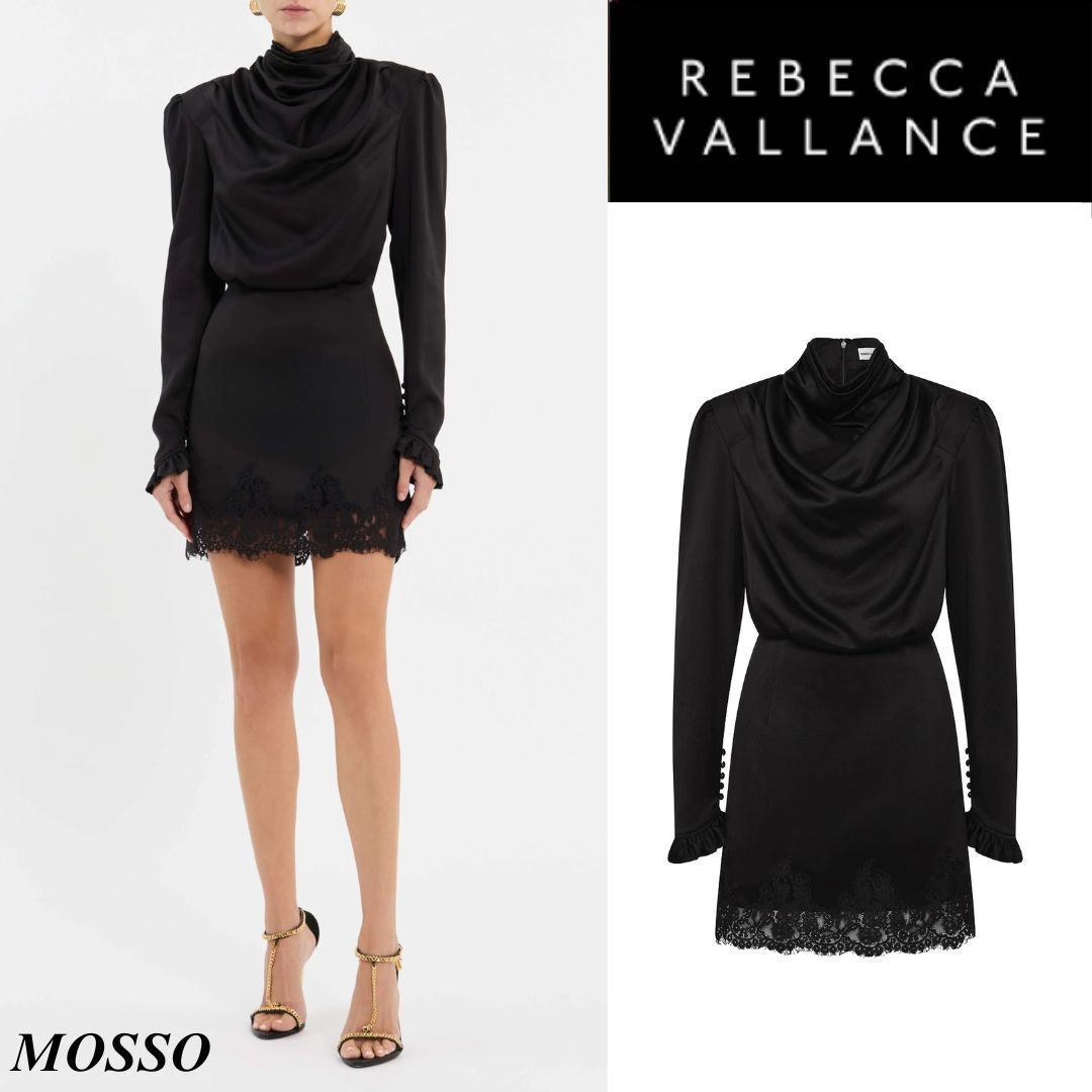 【REBECCA VALLANCE】Raven Mini Dress レーストリム ミニ