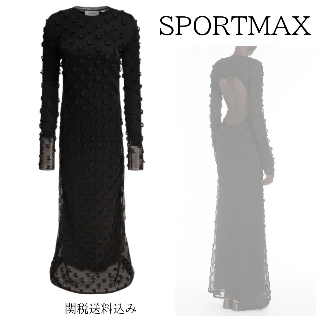 【SPORTMAX】[AFELIO1234]ディメンショナル ニットドレス