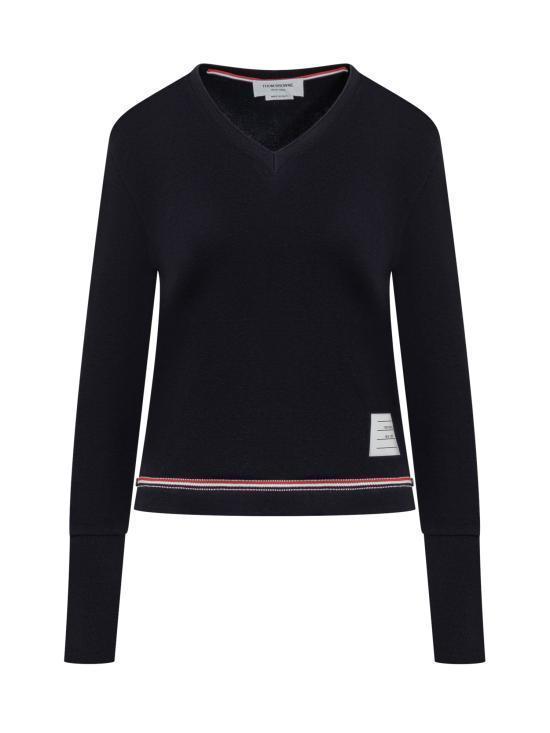 THOM BROWNE正規品関税込みピケブイネックロング スリーブトップ