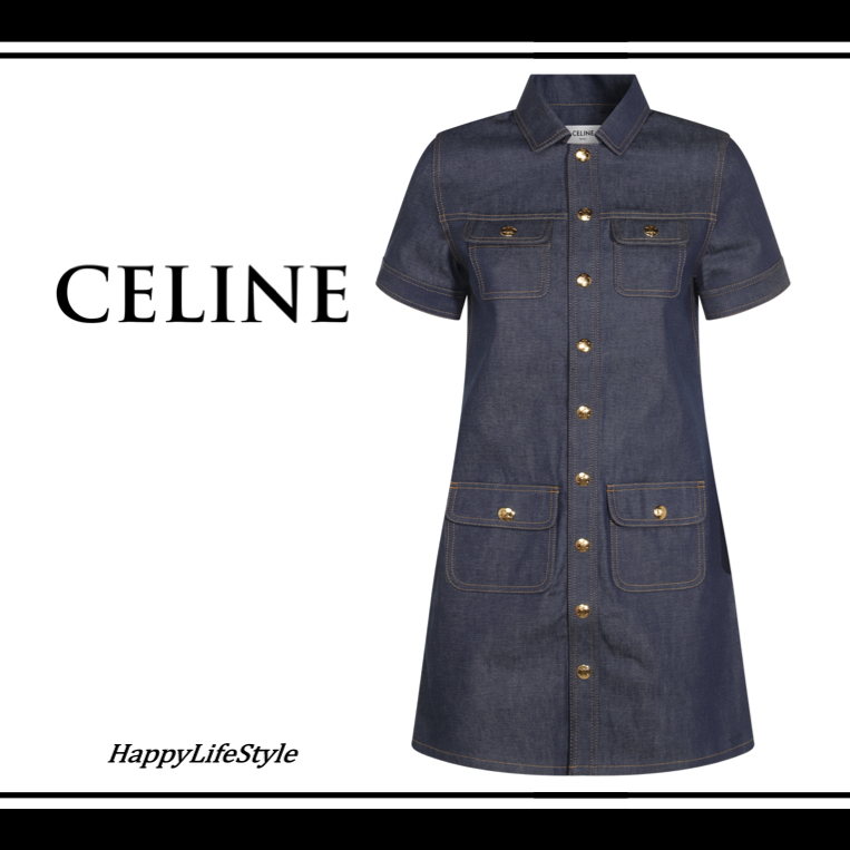 注目◇Denim ミニ ドレス◇CELINE