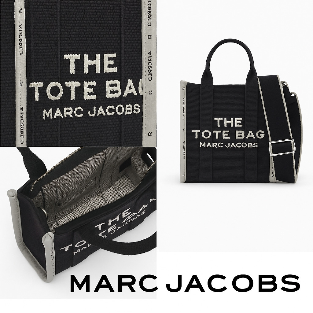 【MARC JACOBS】Jacquard The Phone Tote ブラック