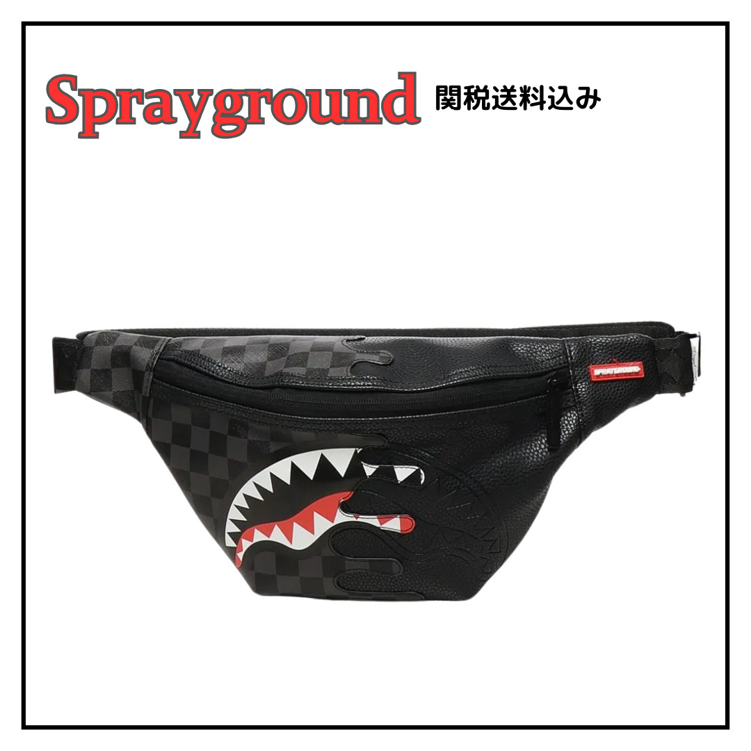 【Sprayground】UNFINISHED SHARK BELTBAG クロスボディバック