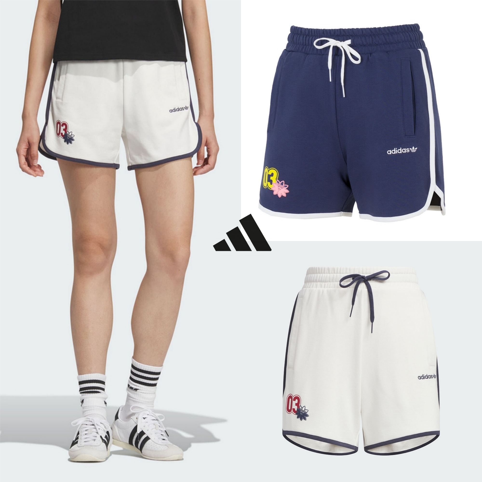ショートパンツ adidas originals retro camp craphic shorts