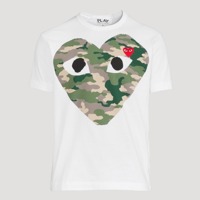 大人気カモハート《CDG PLAY》コットン Tシャツ カモハート