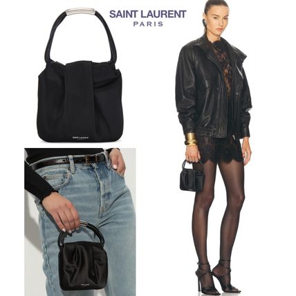 送料関税込☆Saint Laurent ミニ ドローストリング トートバッグ 関税負担なし☆Saint Laurent ミニドローストリングトートバッグ