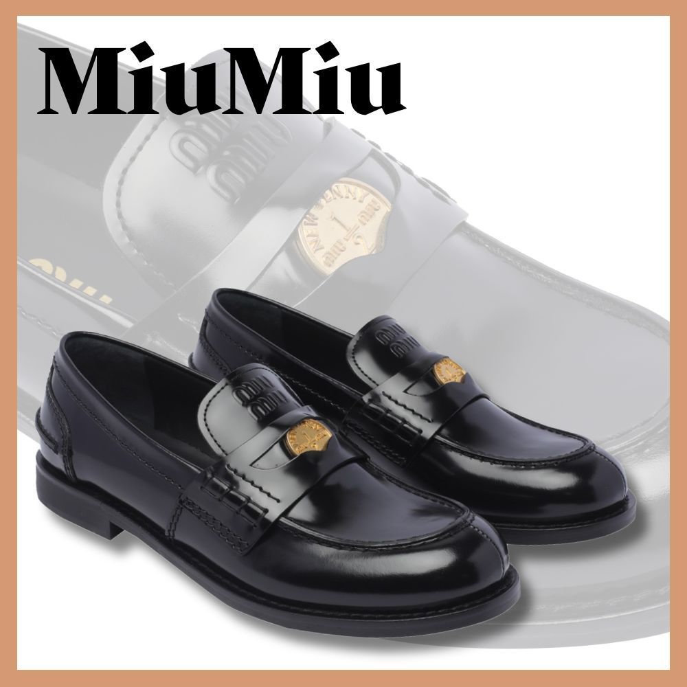 関税送料込☆【MiuMiu】ミュウミュウ ペニーローファー