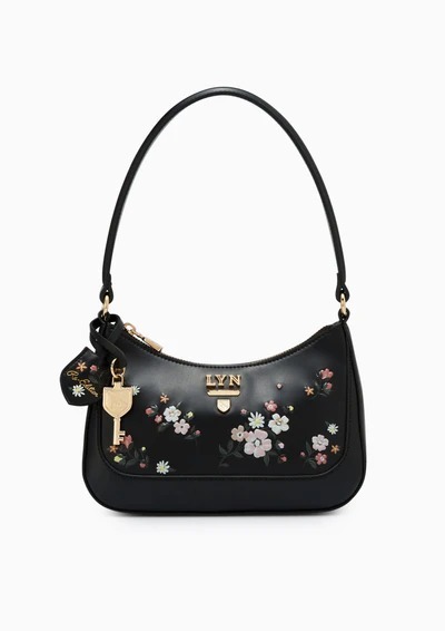 【LYN】Botanic Rosee S ショルダーバッグ ブラックパターン