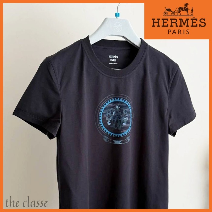 【大人クールなデザイン♪】HERMES ロゴＴシャツ