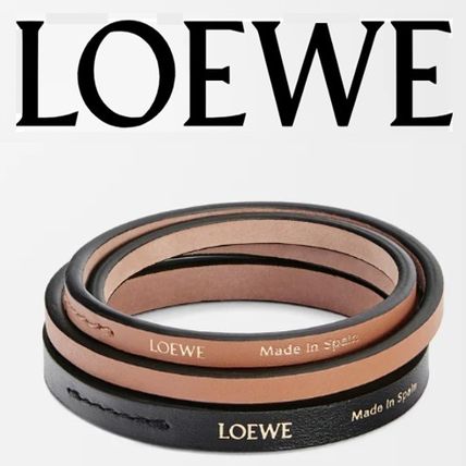 Double bangle set in classic calfskin Black - LOEWE