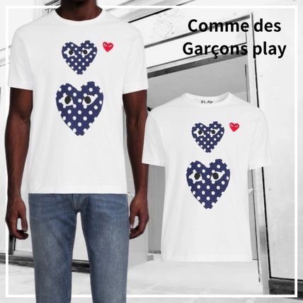 コムデギャルソン SHIRT Tシャツ 半袖 ホワイト ブルー ドット