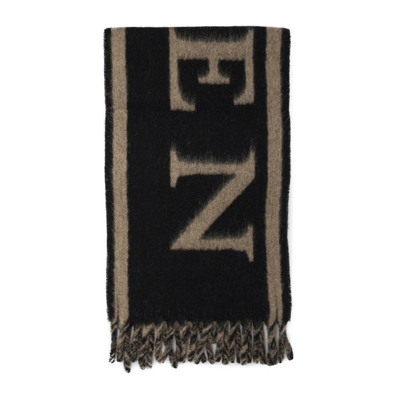マフラー・ストール alexander mcqueen SCARF LOGO MOHAIR 38X200