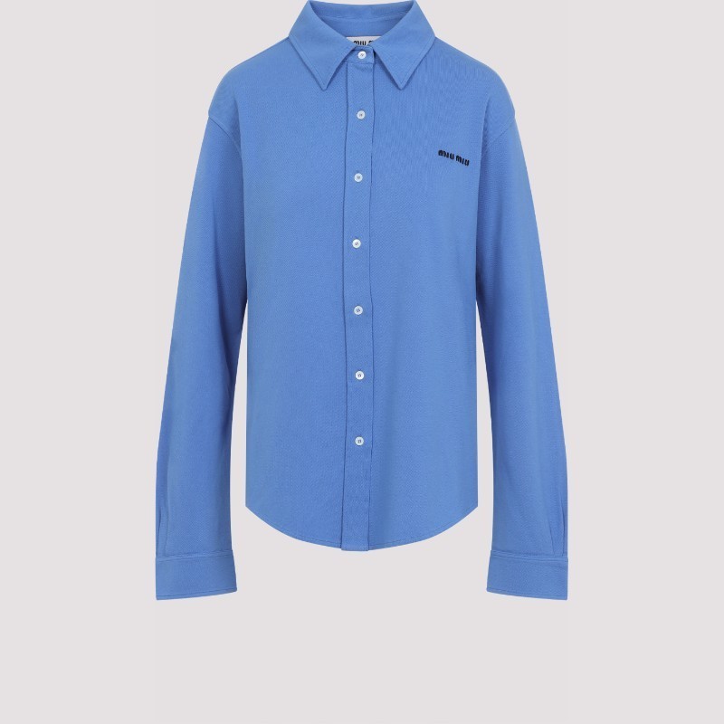 Tシャツ・カットソー MiuMiu FW25 Miu Miu Piquet Shirt (MK1980SOOO 14RW F0237)