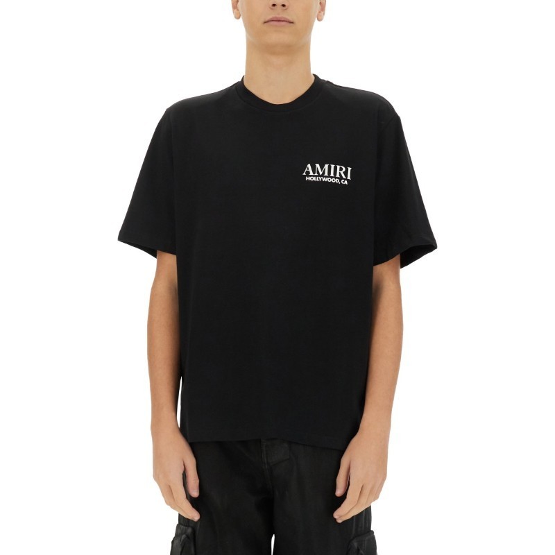 Tシャツ・カットソー AMIRI FW25 T-SHIRT CON LOGO (AMJYTE1075 BLACK)