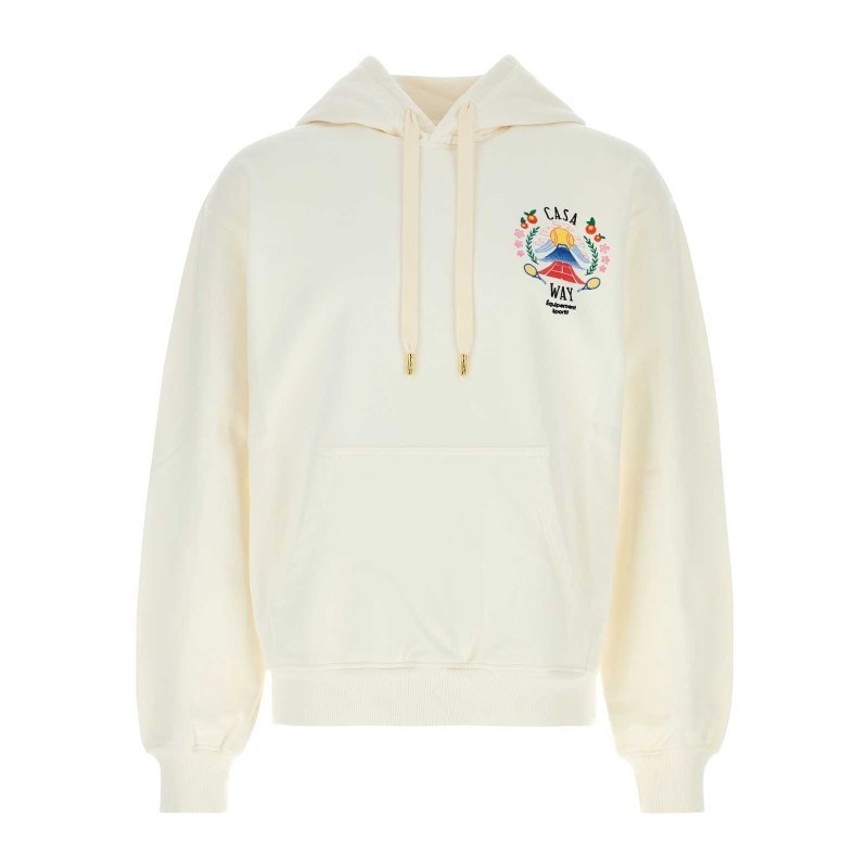 パーカー・フーディ Casablanca White cotton sweatshirt