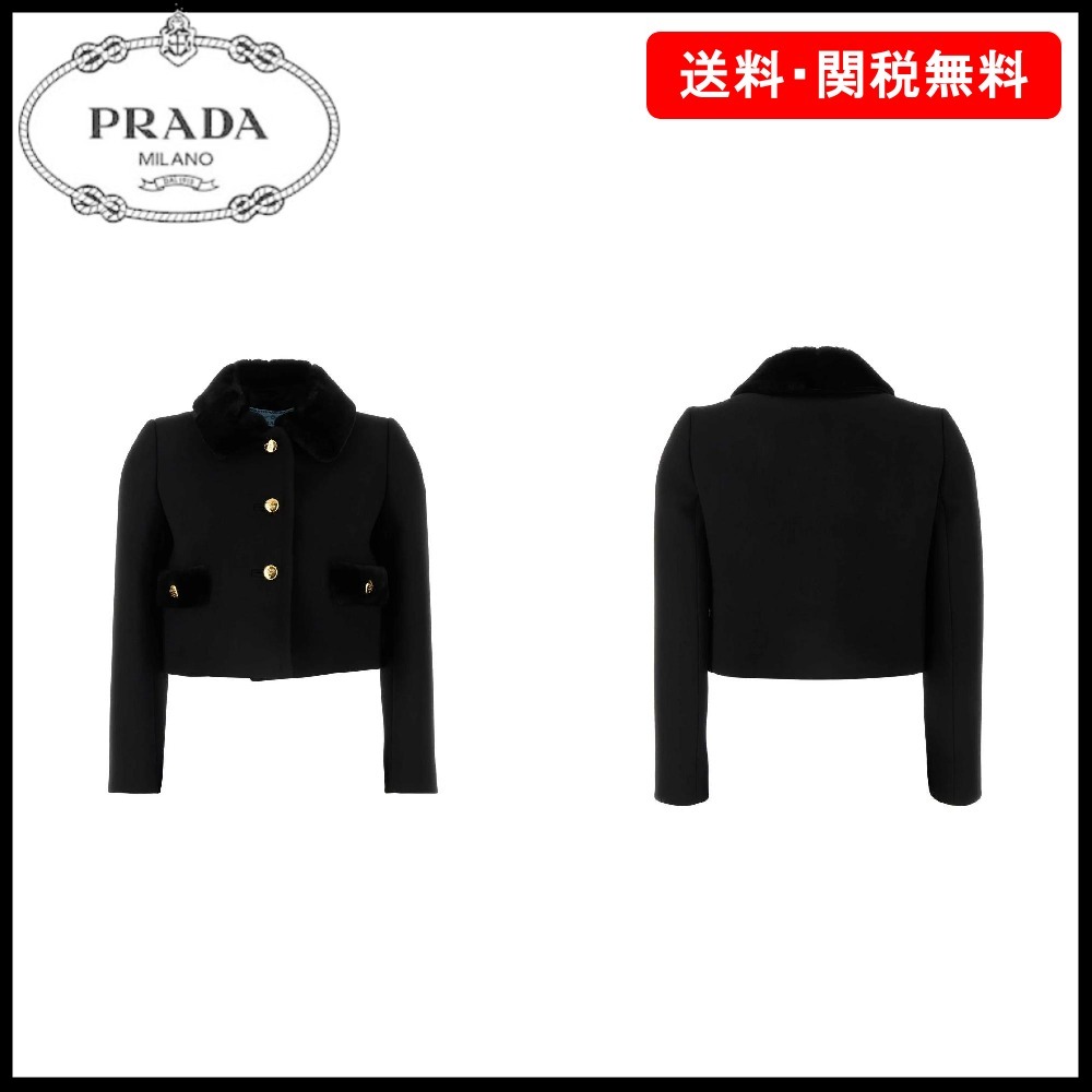 【PRADA】ボタンアップ クロップドジャケット☆SALE中