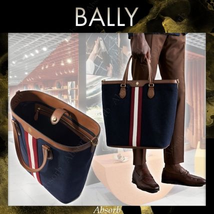 BALLY(バリー) / トートバッグ/レザー/NVY/ネイビー/無地 | 中古