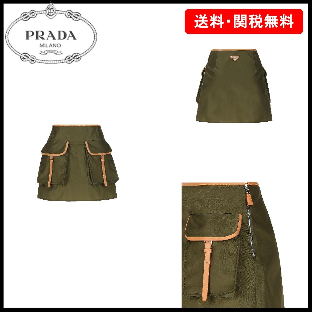 【PRADA】ポケットディテール ジップ スカート☆SALE中