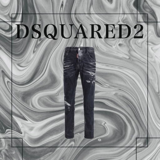 D SQUARED2 ウォッシュコットンデニムスケータージーンズ