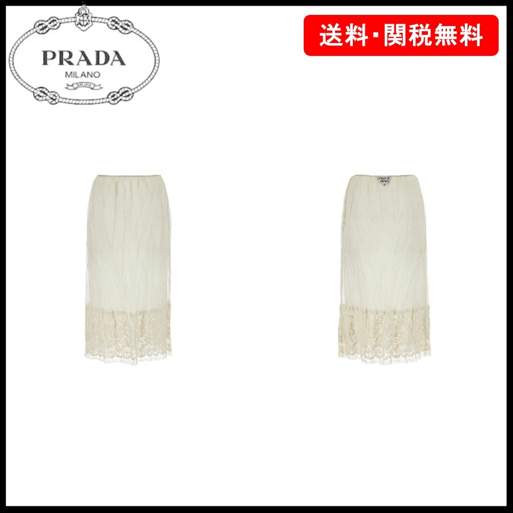 【PRADA】レースディテール スカート☆SALE中