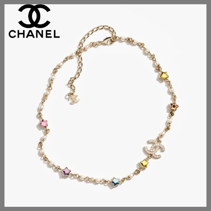 25P★【CHANEL】 ネックレス CCロゴ 星モチーフ