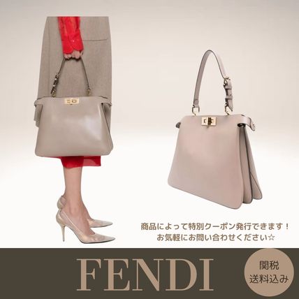 FENDI ピーカブー ミディアム ソフト デニム調 ピーカブー ソフト ミディアム プレシャスレザー グリーン | Fendi