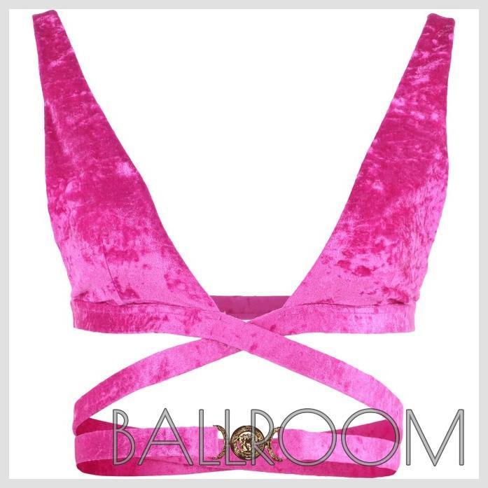 Tシャツ・カットソー VERSACE BIGGIE JELLYFISH VELVET BIKINI TOP