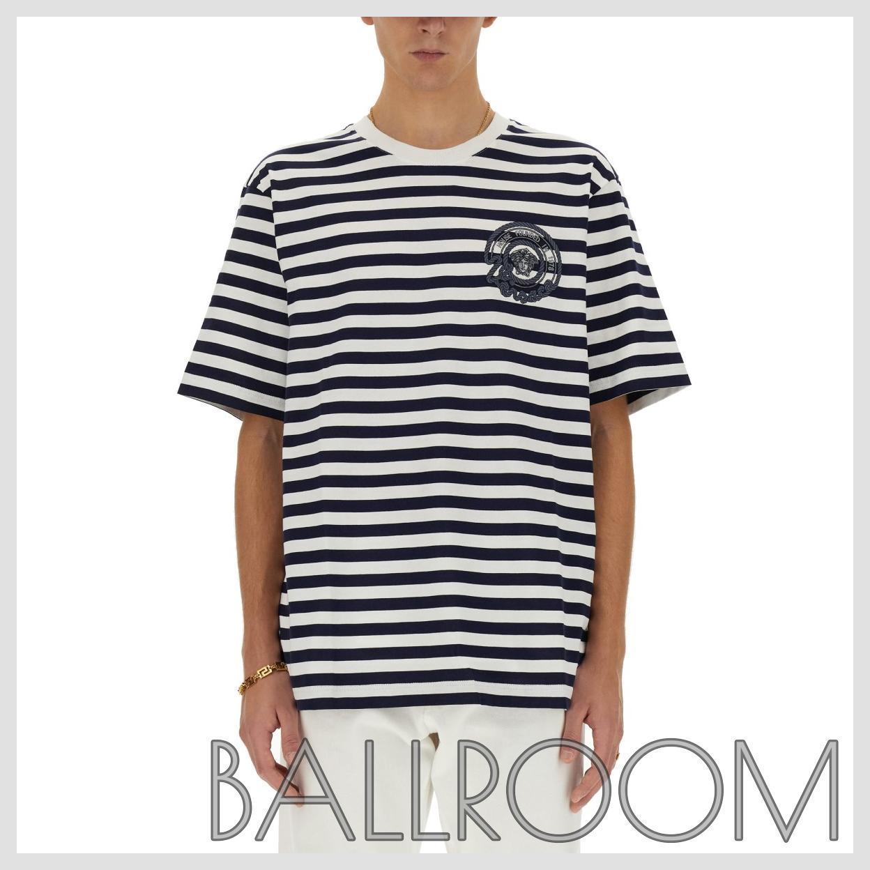Tシャツ・カットソー VERSACE STRIPED T-SHIRT
