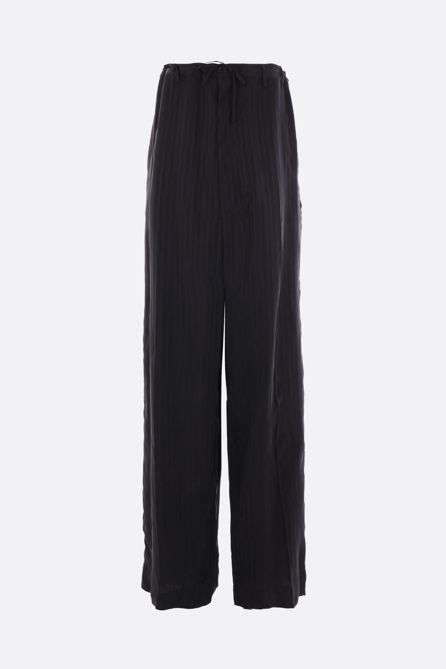 【関税&送料込】Balenciaga Striped Cupro Oversized Trousers