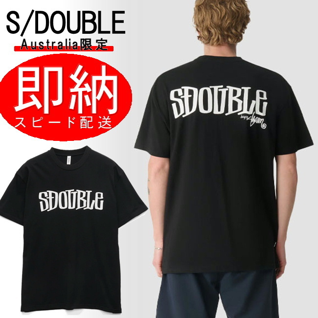 エスダブル Tシャツ AU限定 S/DOUBLE Design By Tee ブラック