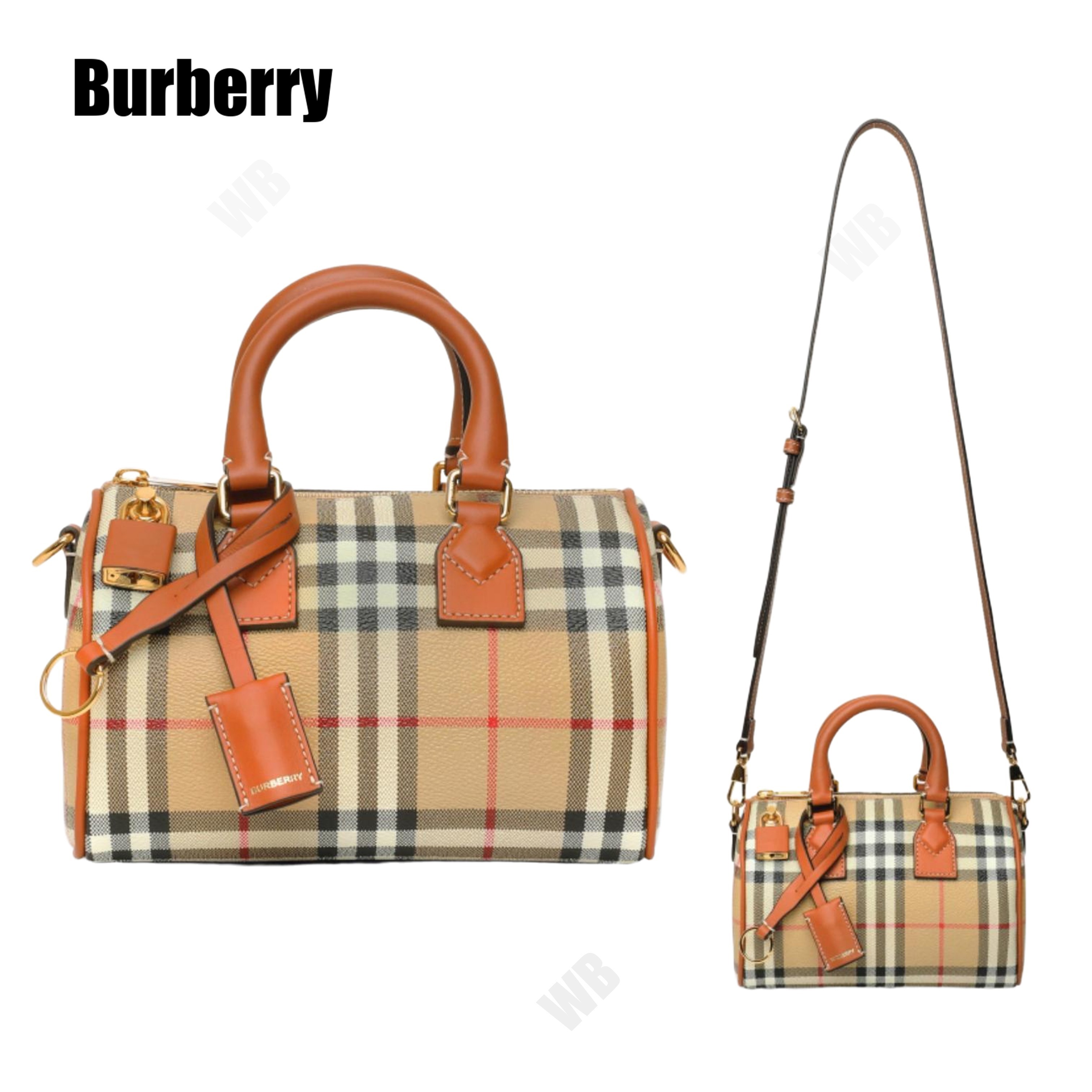 [Burberry] バーバリー チェック ボウリングバッグ ☆送料込☆
