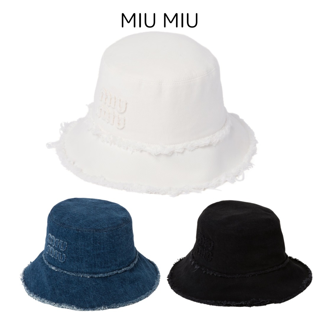 カジュアルに＜MiuMiu＞デニム バケットハット