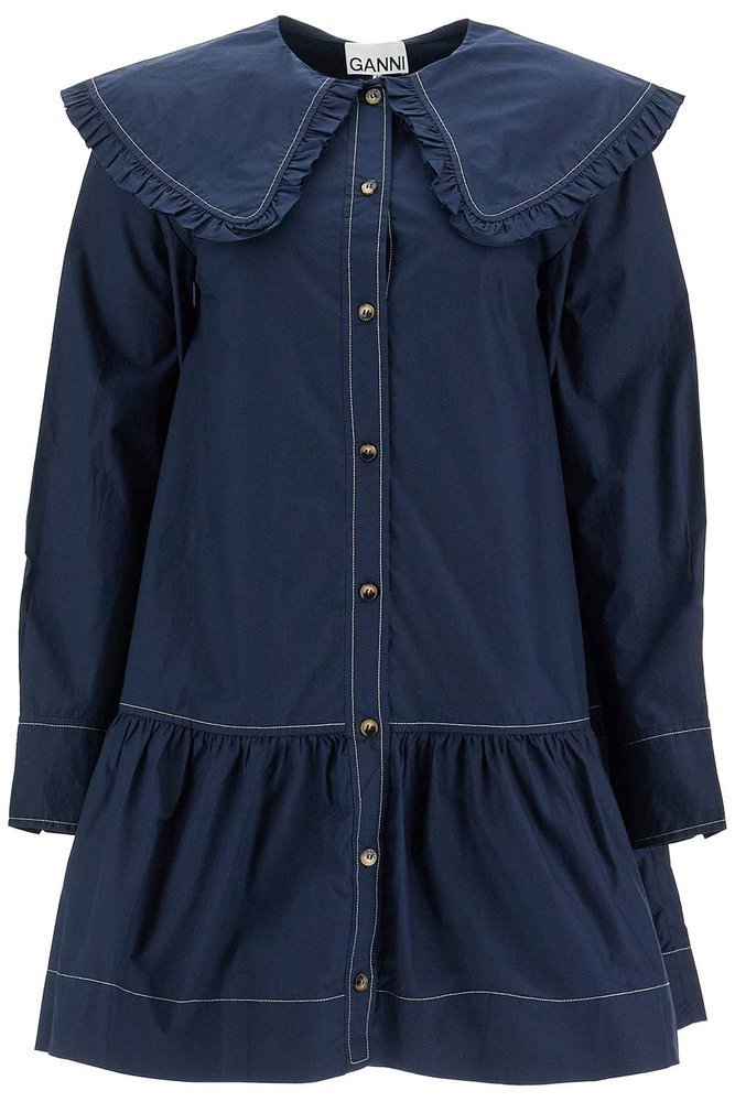 GANNI ホフリンミニシャツトレス W0157 SKYCAPTAIN683