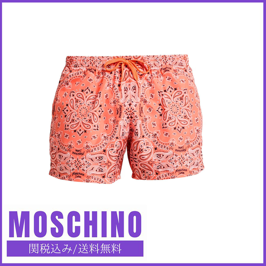 水着(ボクサーパンツ)【MOSCHINO】関税込み/送料無料 ペイズリー