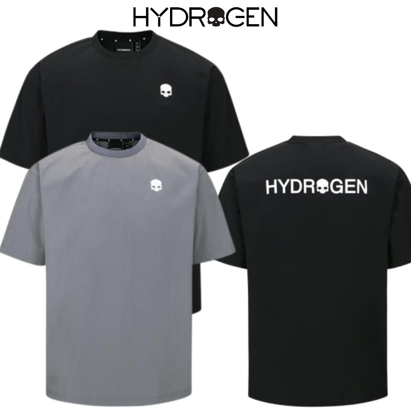 Hydrogen(ハイドロゲン) メンズロゴ ウーブン 半袖Ｔシャツ