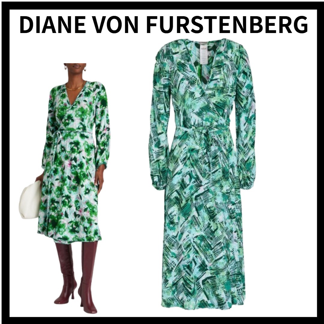 DIANE VON FURSTENBERG リバーシブル ミディラップドレス