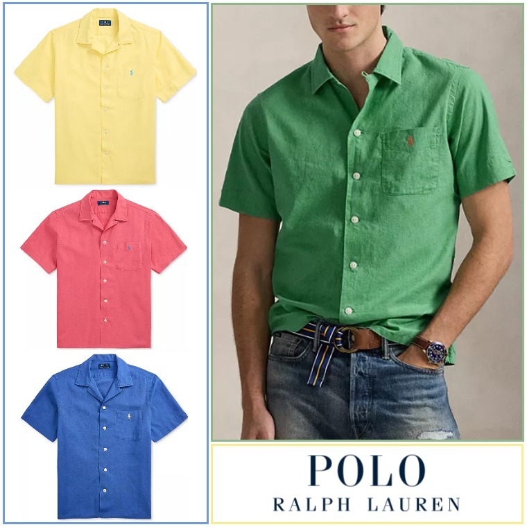 Ralph Lauren クラシック フィット リネン コットン キャンプ