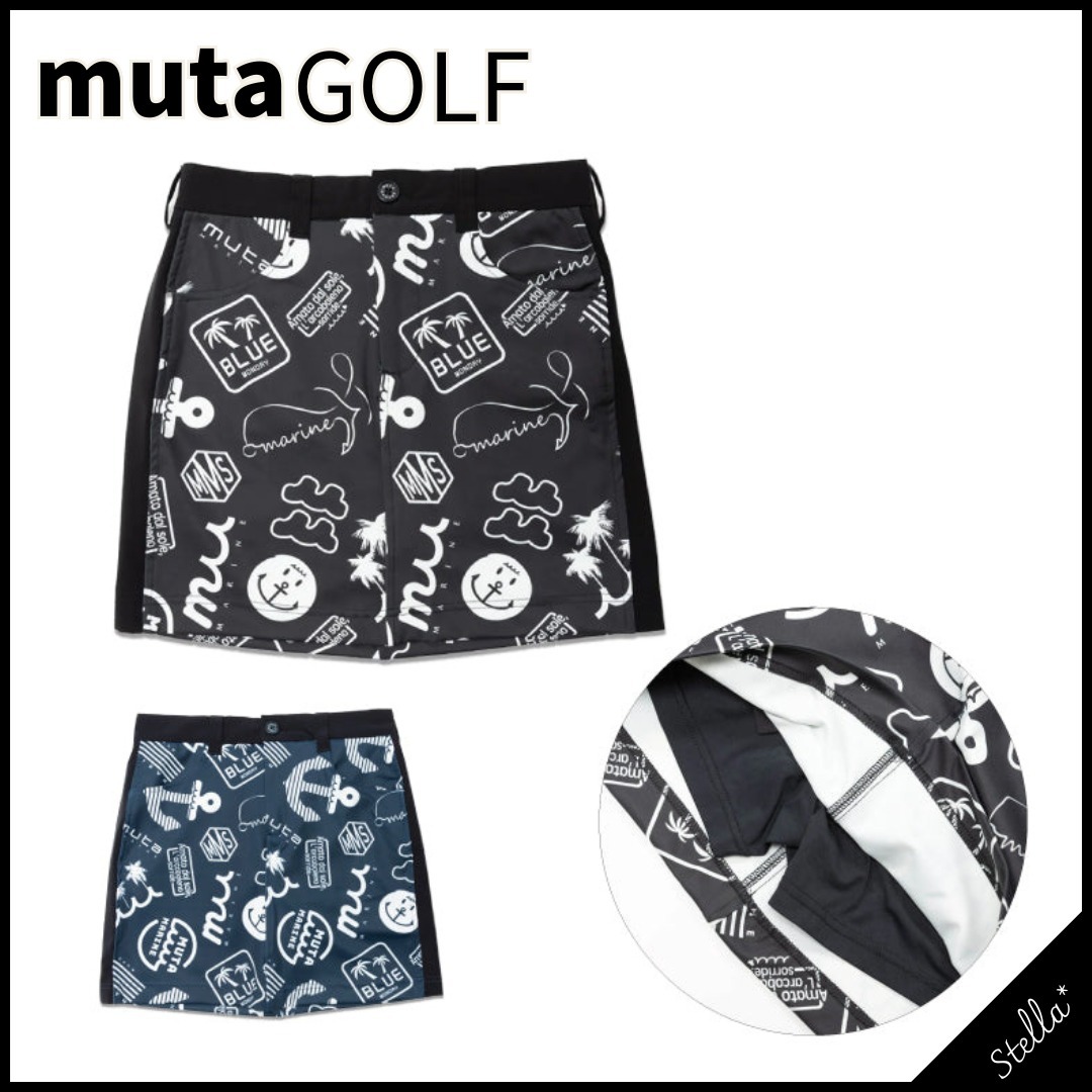 注目■mutaGOLF■大人気 ランダムロゴ スカート 全2色 国内発送