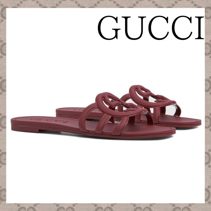 関税込★VIP価格【GUCCI】インターロッキングG スライドサンダル