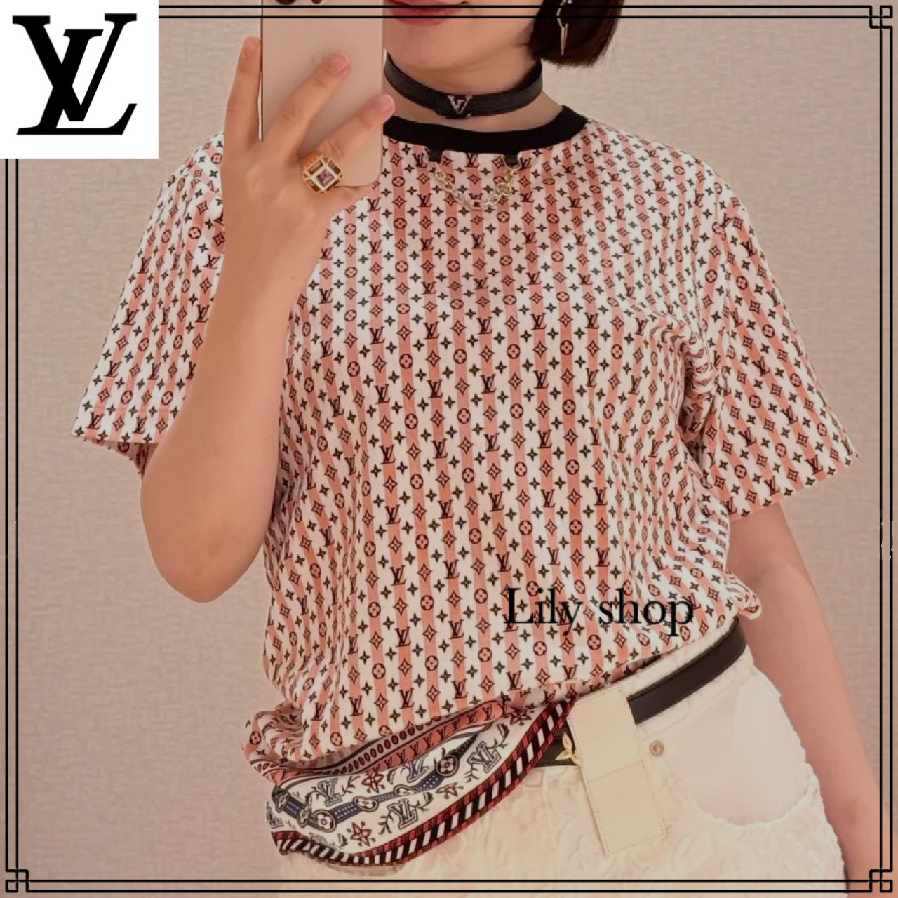 エレガント♥【Louis Vuitton】スカーフプリントTシャツ