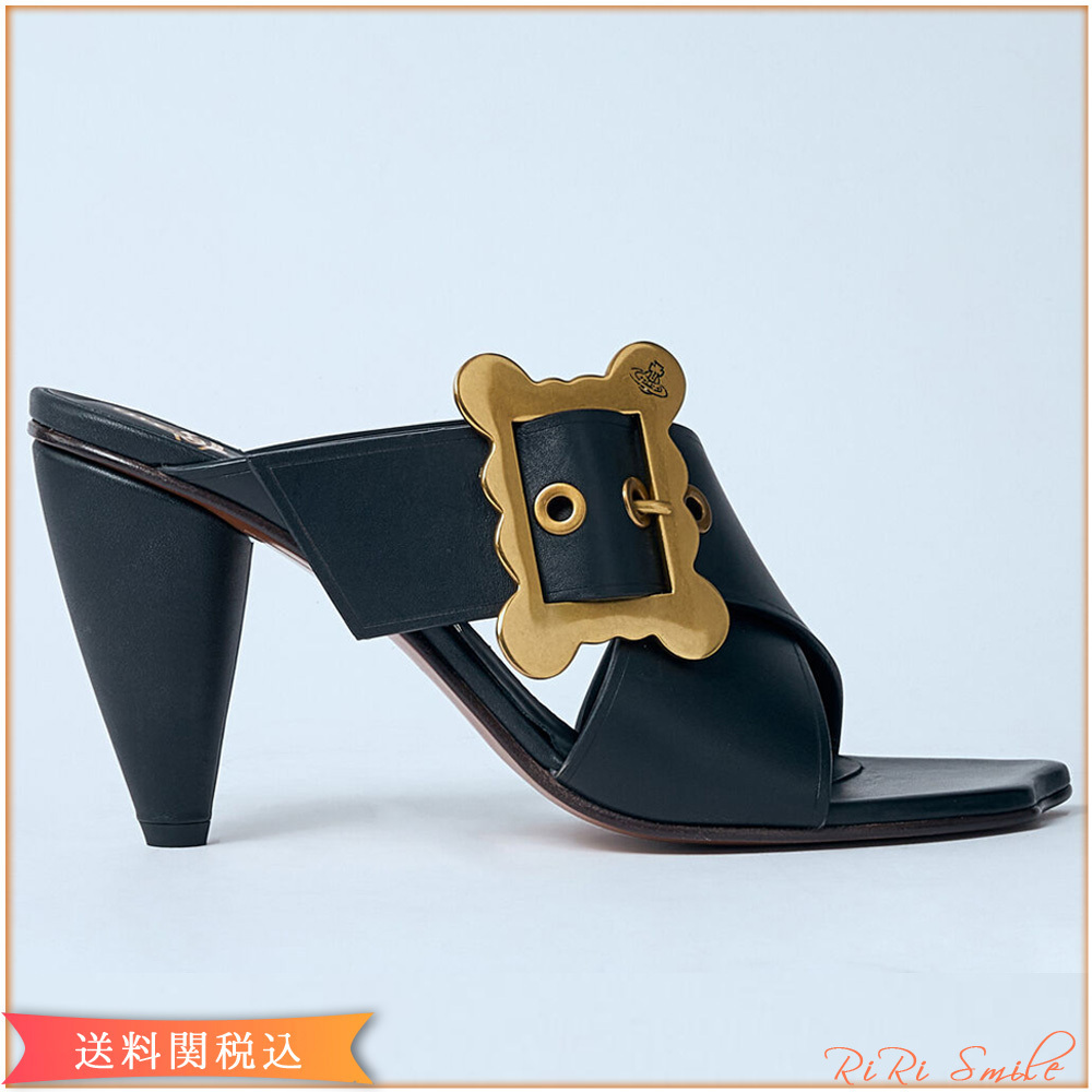 Vivienne Westwood レザー ベルト ミュール サンダル