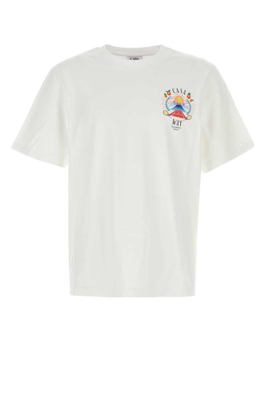 Tシャツ・カットソー CASABLANCA Men T Shirts MPF25JTS00108 CASWAYMOU WHITE
