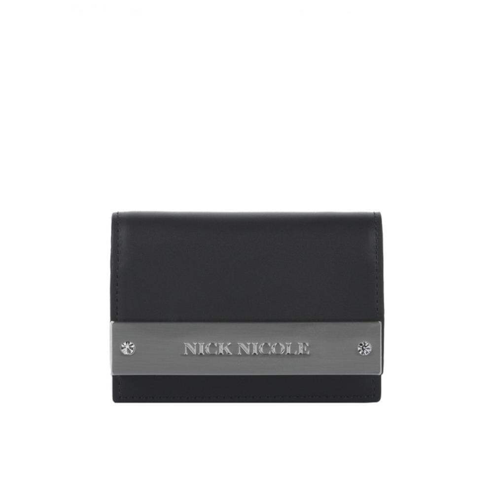 ★NlCK&NlCOLE★ CRYSTAL ACCORDION WALLET_BLACK