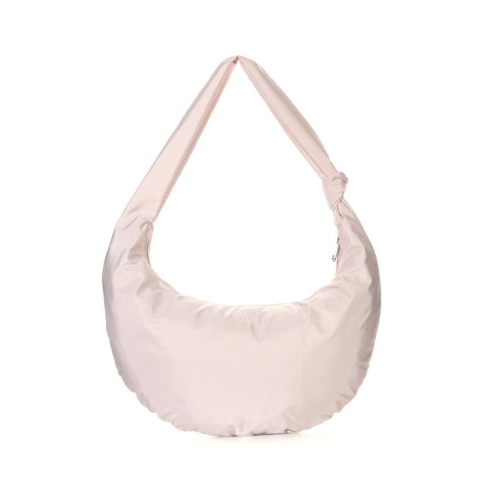 ★NlCK&NLCOLE★ NICOLE NYLON SHOULDER KNOT BAG_LIGHT PINK