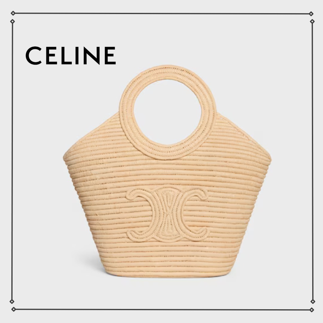 CELINE セリーヌ ラフィア編みパニエ